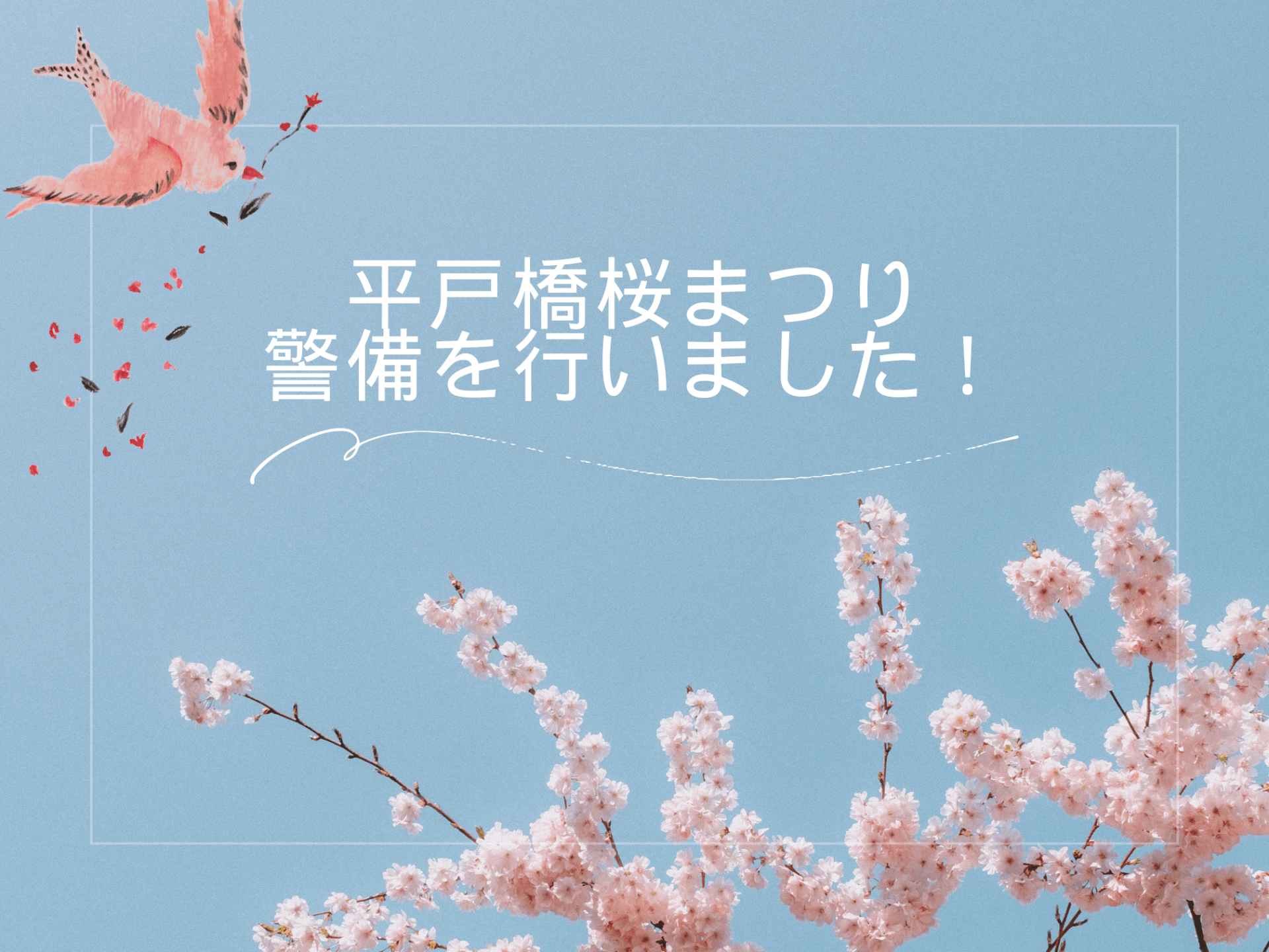 平戸橋桜まつり 警備を行いました！
